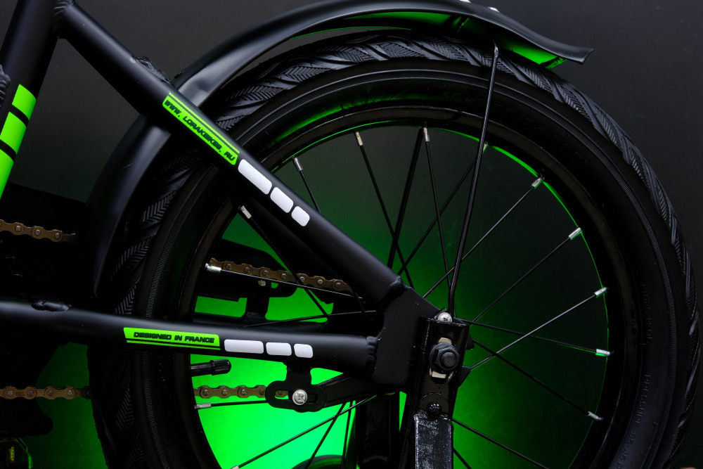 Lorak Junior 16 Boy Матовый Чёрный/Зелёный