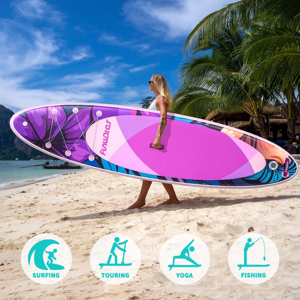 Сапборд SUPFW36A (335*84*15) фиолетовые цветы, код 78921